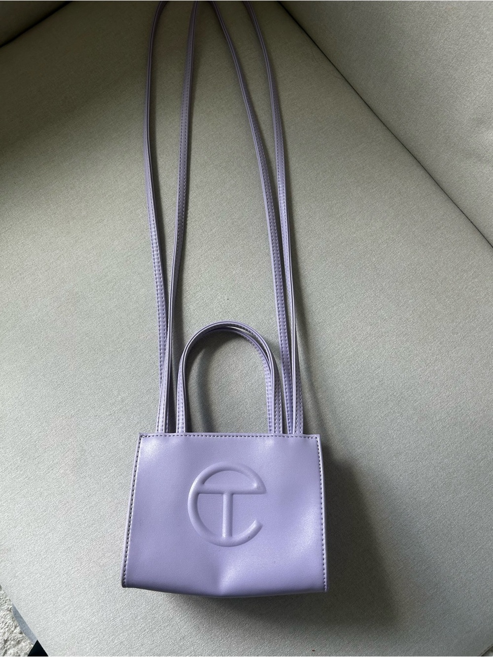Telfar Lavender Mini Tote with Long Strap